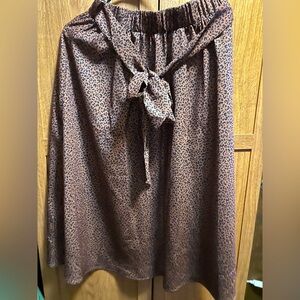 Leopard Print Brown Skirt